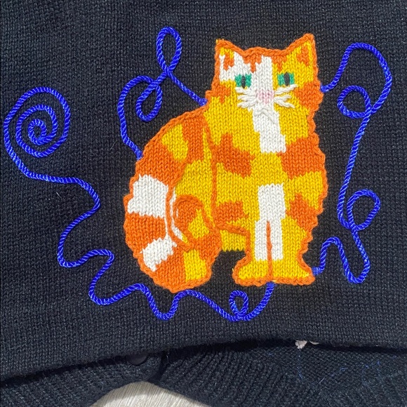 Vintage Belle Point Knit Cat Sweater Vest - Picture 8 of 11